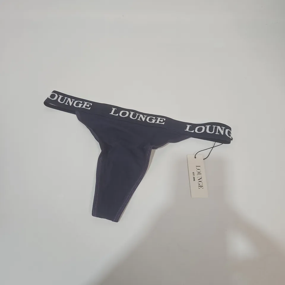 LOUNGE BAMBOO TRIANGLE THONG - NAVY - S