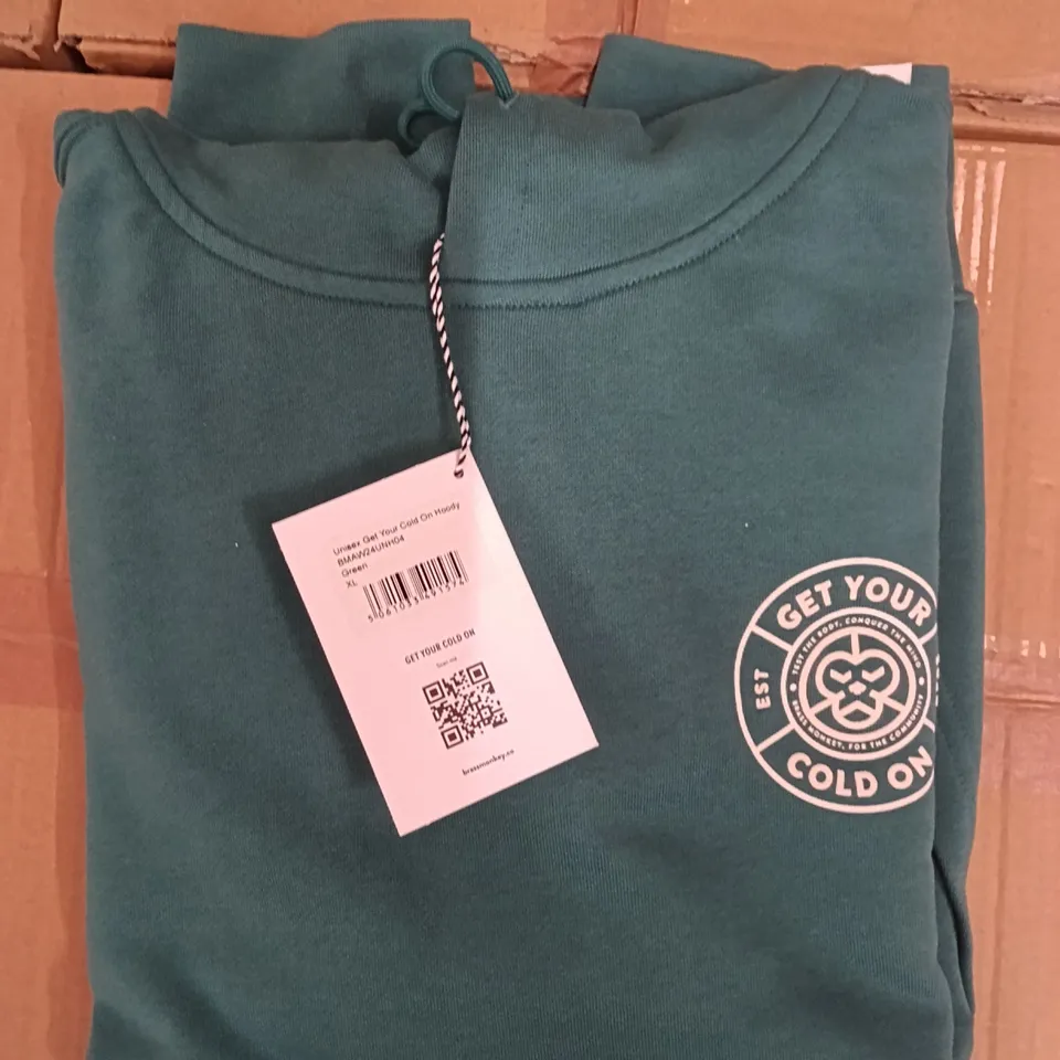 BRAND NEW BRASS MONKEY HOODIES - GREEN SIZE XL APPROXIMATELY 6