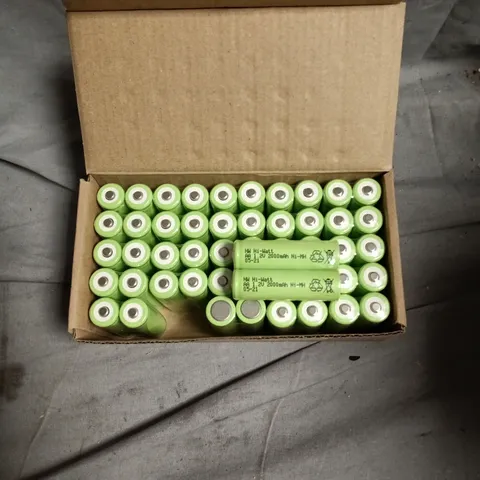BOX OF APPROXIMATELY 300 HW HI-WATT AA NI-MH RECHARGEABLE BATTERIES 1.2V 2000MAH – BULK BOX