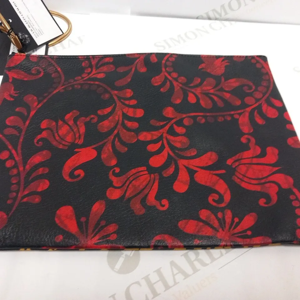 LANVIN PRIS RED ZIPPED POUCH
