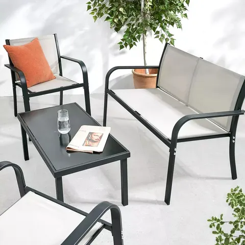 BOXED SYDNEY OUTDOOR GARDEN SOFA SET (1 BOX) - COLLECTION ONLY