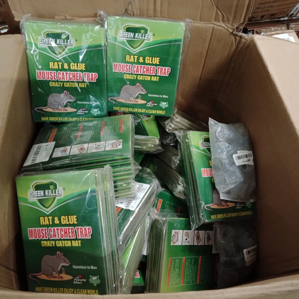 BOXED LOT OF GREEN KILLER RAT & GLUE MOUSE CATCHER TRAPS – BOXED