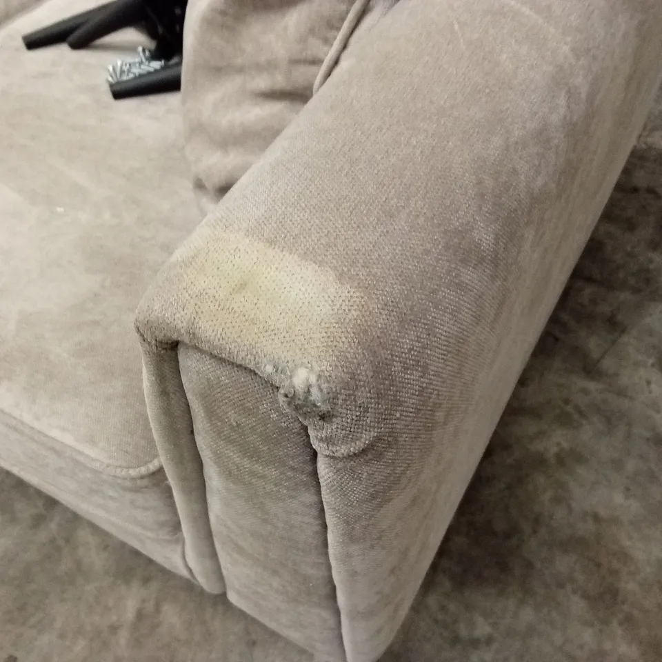 MESSINA 2 SEATER STANDARD BACK FABRIC SOFA - NATURAL RRP £599