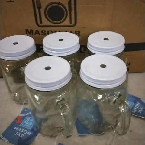APPROXIMATELY 24 SUMMER LIVING MASON JARS