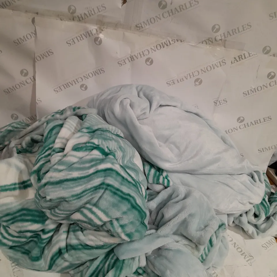 ABSTRACT BED SET SINGLE SIZE - BLUE 