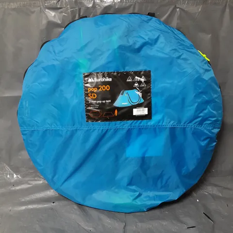 EUROHIKE POP200 SD 2 MAN POP UP TENT IN BLUE