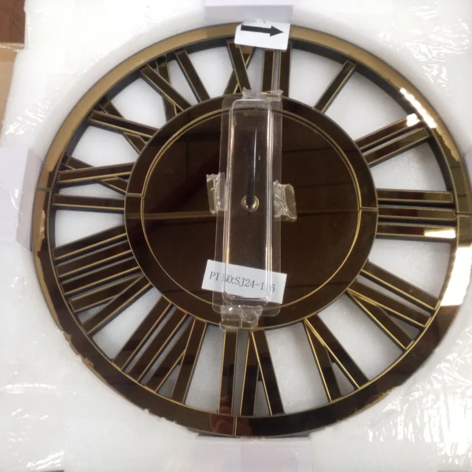 BOXED GOLD WALL CLOCK 