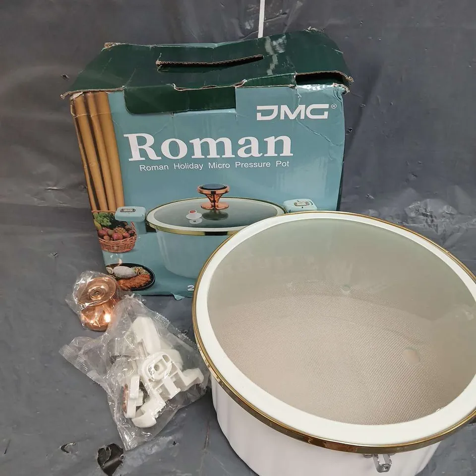 BOXED ROMAN HOLIDAY MICRO PRESSURE POT IN WHITE