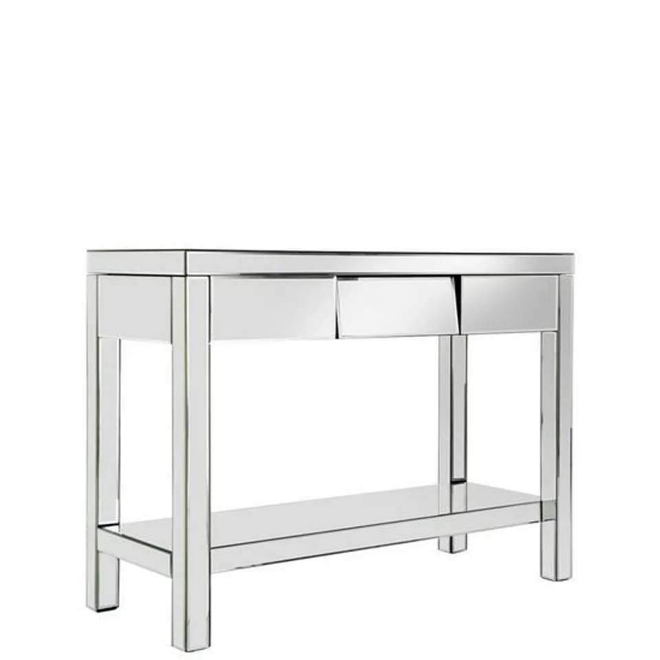 BOXED MONTE CARLO MIRRORED CONSOLE TABLE (1 BOX)