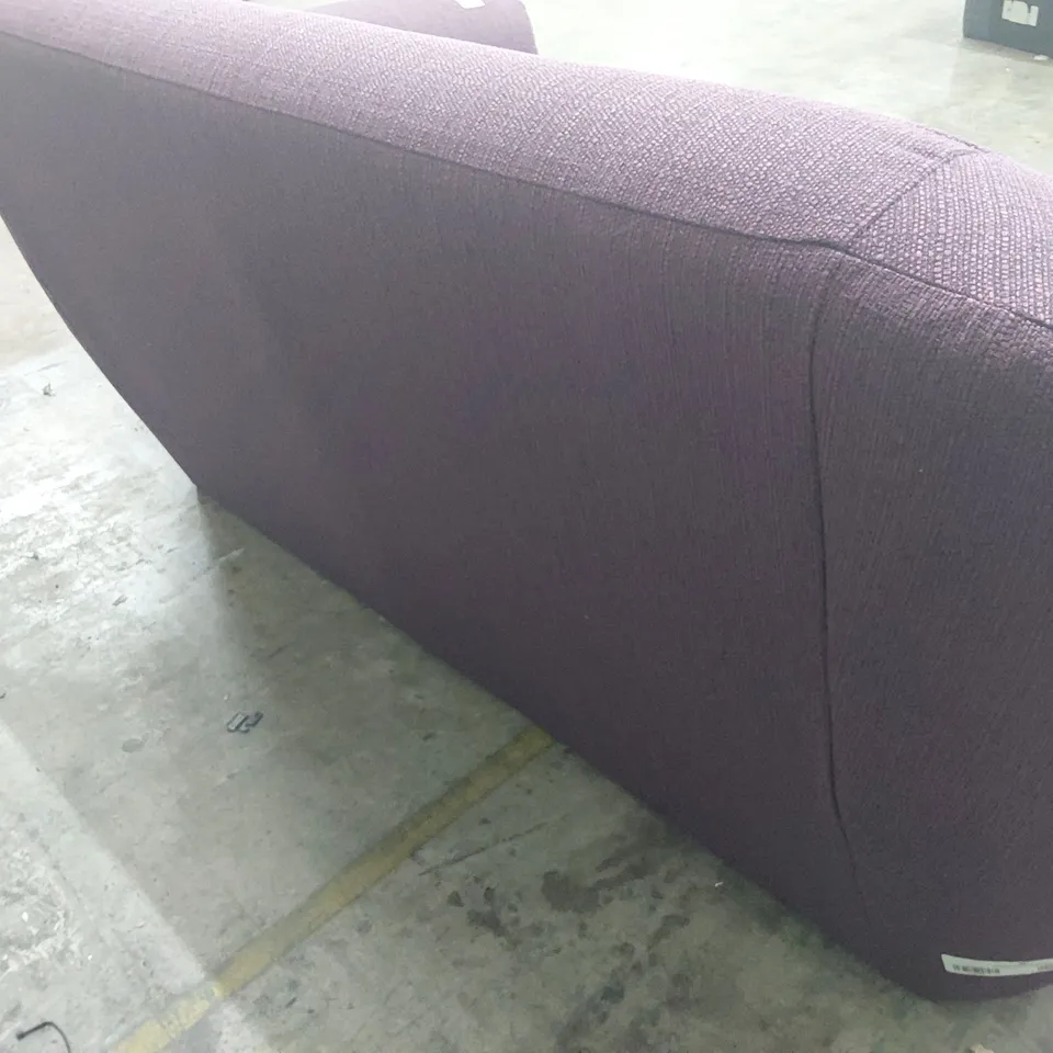 DESIGNER TWO SEATER BUTTONED BACK SOFA PURPLE FABRIC 