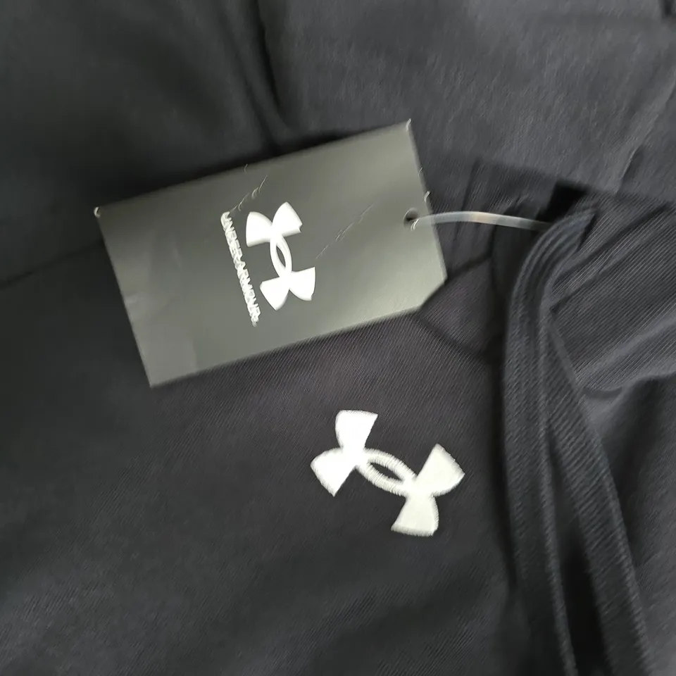 UNDER ARMOUR RIVAL FITTED HOODIE – BLACK, SMALL
