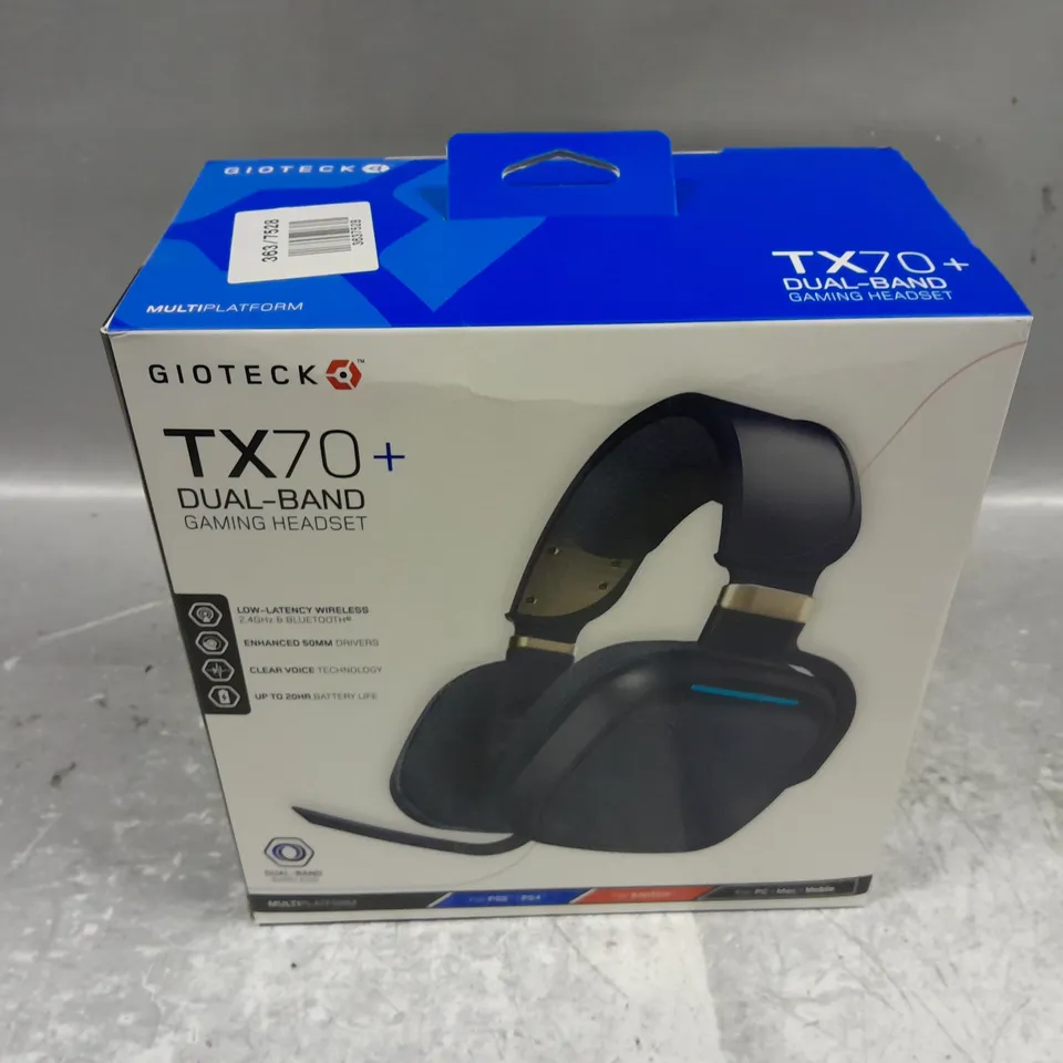 BOXED GIOTECK TX-70 PRO WIRELESS BT STEREO GAMING HEADSET