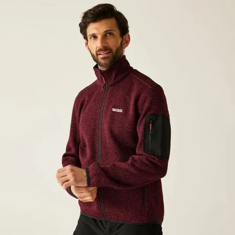 BRAND NEW REGATTA MENS NEWHILL FULL ZIP FLEECE DARK MAROON SIZE XXL