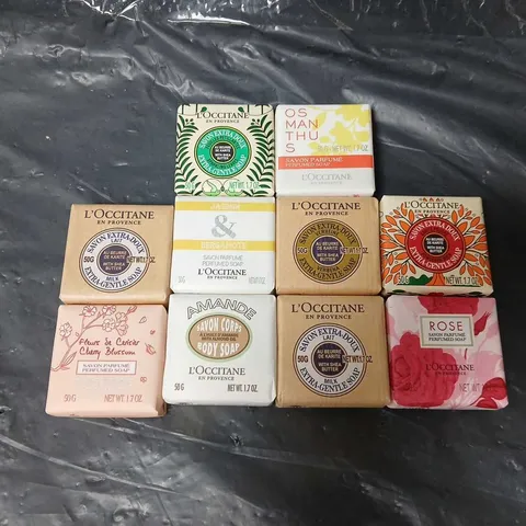 L'OCCITANE 10 PIECE FESTIVE PROVENCAL SOAP COLLECTION