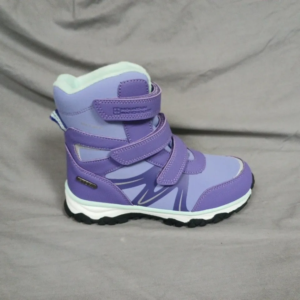 MOUNTAIN WAREHOUSE KIDS' PURPLE WATERPROOF SNOW BOOTS, UK 2 (EU 34 / US 3)