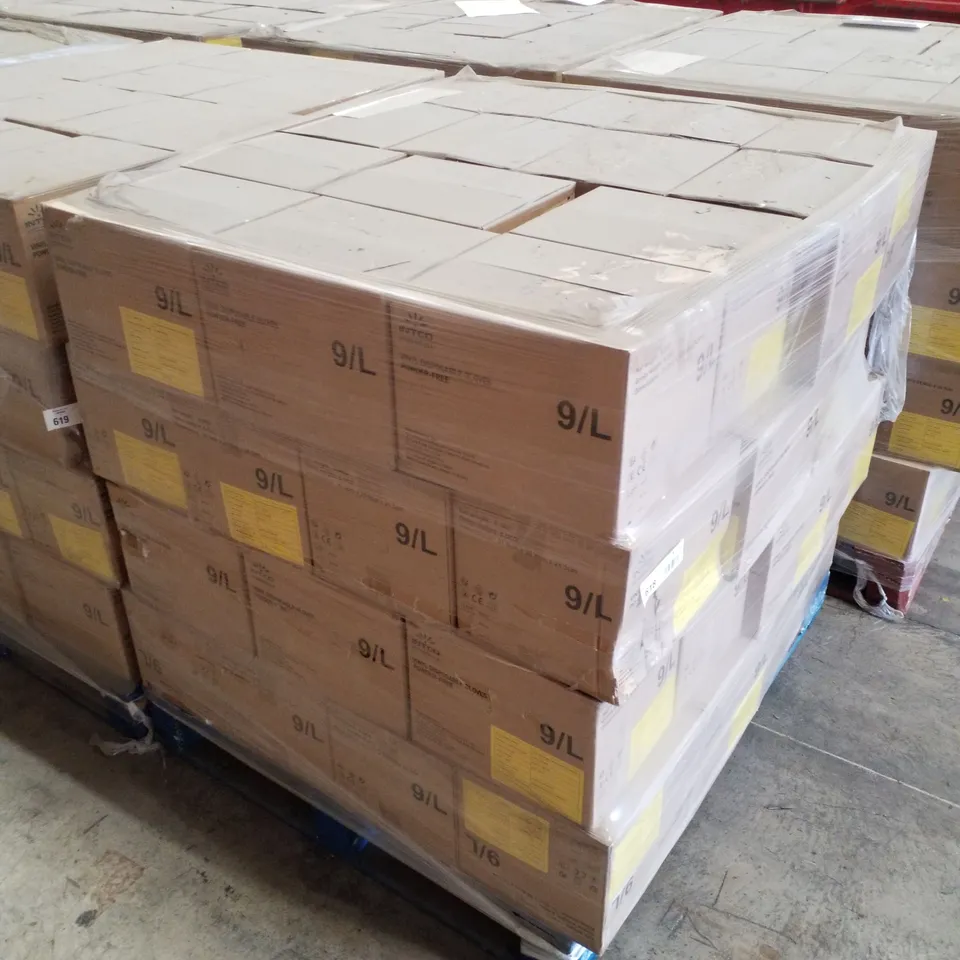 PALLET OF APPROXIMATELY 56 INTCO VINYL DISPOSABLE GLOVES 100PK BOXES - LARGE
