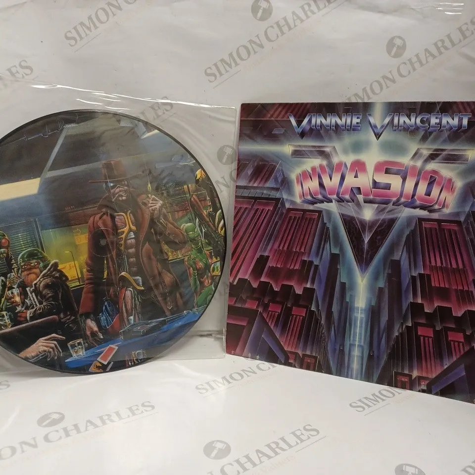 BOX OF APPROX 20 VARIOUS VINYL RECORDS TO INCLUDE RY COODER PARADISE AND LUNCH, VINNIE VINCENT INVASION, WHITELANDS REMIXES, ETC. 