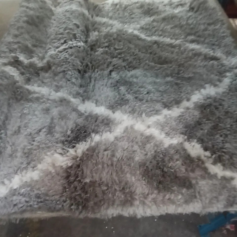 HAMLIG SHAGGY GREY RUG 80X150CM