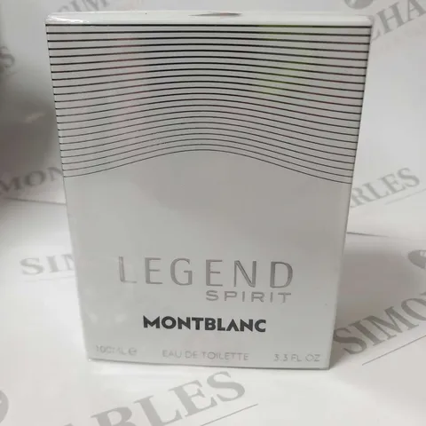 BOXED AND SEALED MONT BLANC LEGEND SPIRIT EAU DE TOILETTE 100ML