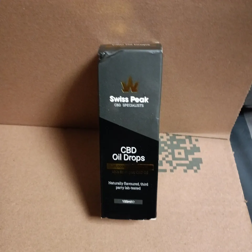 SWISS PEAK CBD OIL DROPS – 100ML - BEST BEFORE 23/9/27