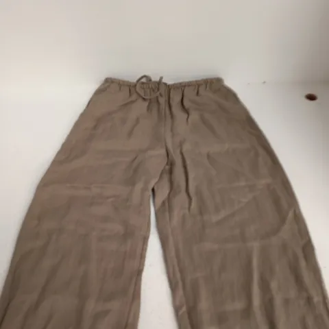 Khaki Cotton Trousers, UK XS (EUR/USA/MEX 24) Made in Cambodia
