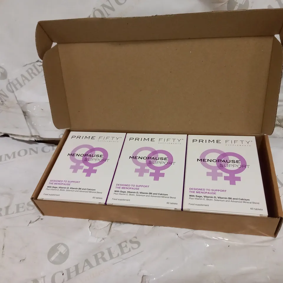 LOT OF 3 PRIME FIFTY MENOPAUSE SUPPORT 12 WEEK SUPPLY
