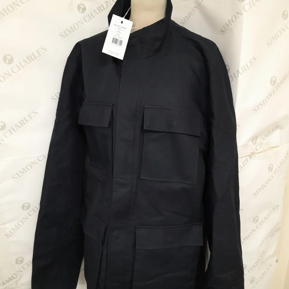ASKET THE FIELD JACKET IN DARK NAVY SIZE M-LONG