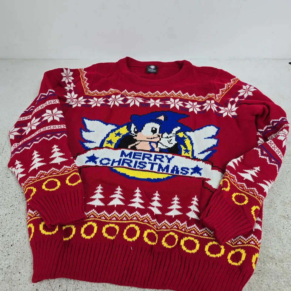 NUMSKULL CHRISTMAS SWEATER – SONIC THE HEDGEHOG DESIGN, UK SIZE XL