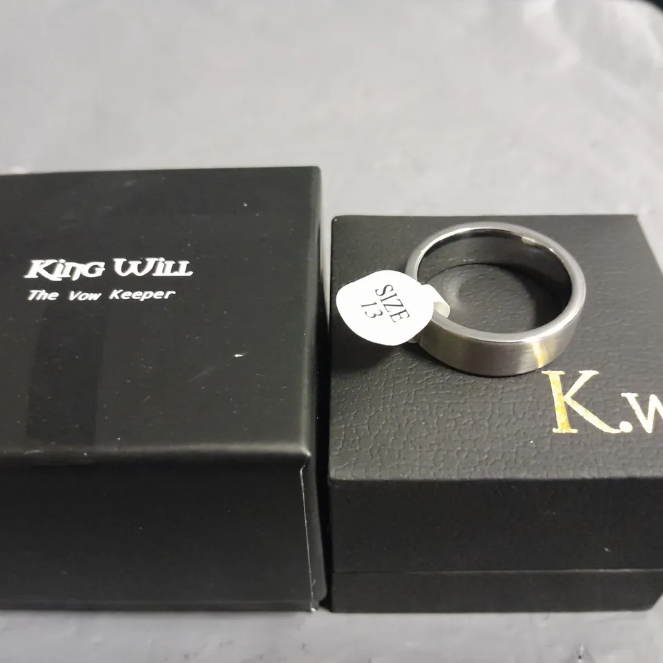 BOXED KING WILL TUNGSTEN RING - SIZE 13