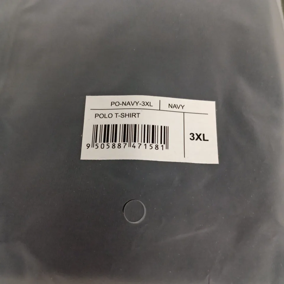 BUILT DIFFERENT POLO T-SHIRT IN NAVY SIZE UK 3XL