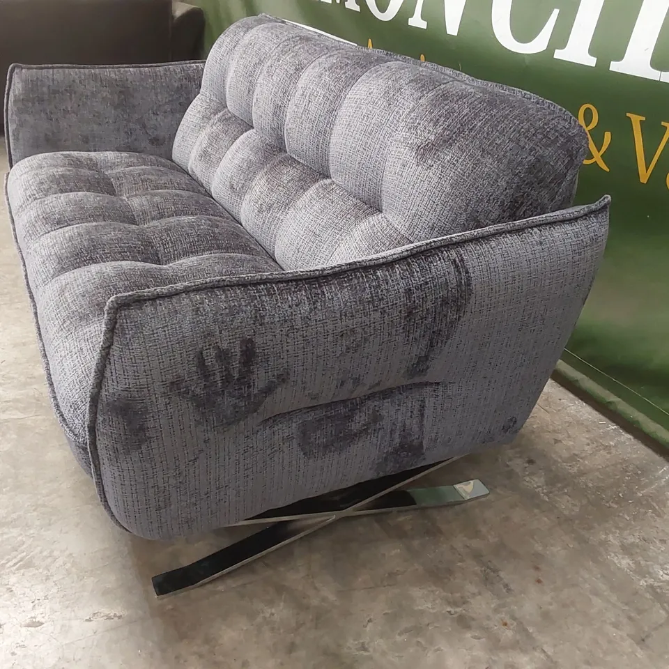 QUALITY DESIGNER ITALIAN MADE SEVILLE 3 SEATER SOFT FABRIC UPHOLSTERED SOFA 