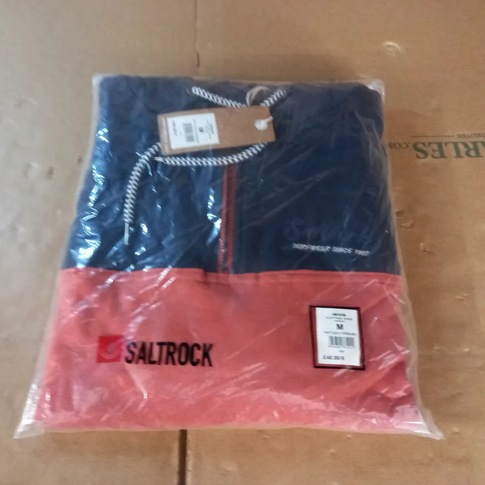 SALTROCK1/4 ZIP PANEL HOODIE - M