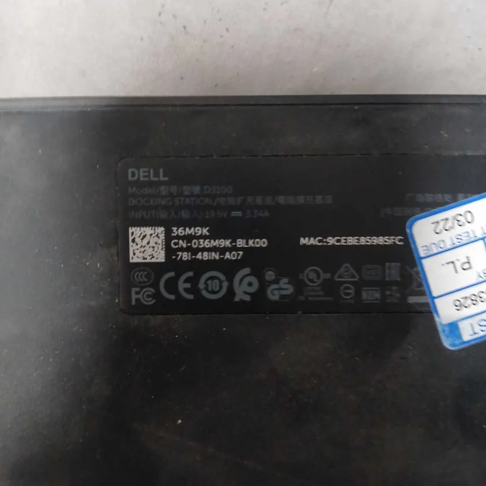 DELL DOCKING STATION – BLACK, 4-PORT USB (D3100)