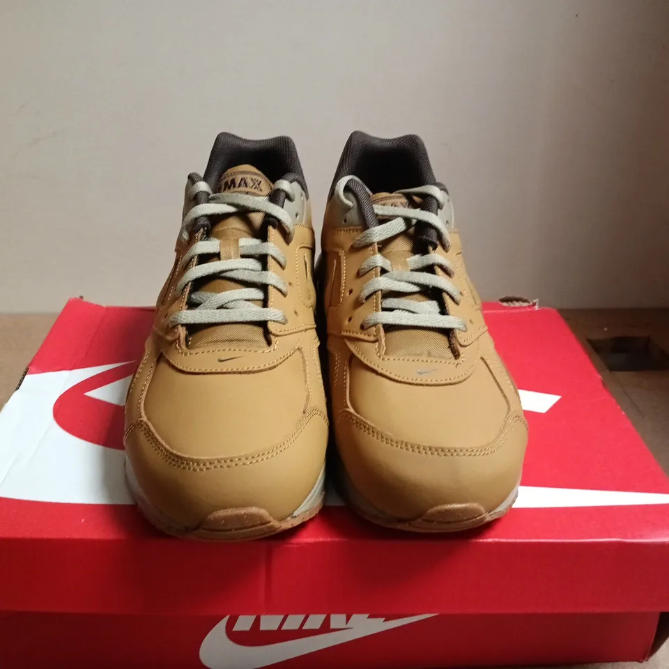 BOXED PAIR OF NIKE AIR MAX IVO SNEAKERS – WHEAT/BAMBOO, UK 9.5 (US 10.5) – MEN
