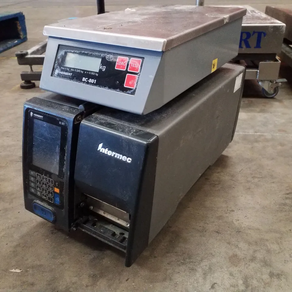 HERBERT BC-801 CHECK-WEIGHING SCALE & LABELER 