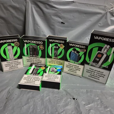 APPROXIMATELY 20 ASSORTED VAPORESSO PRODUCTS TO INCLUDE XROS PRO, ARMOUR MAX, XROS 3 NANO, ETC 