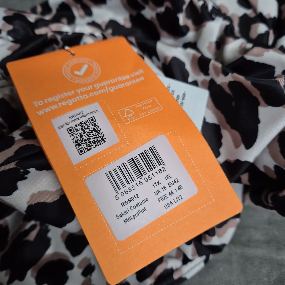 REGATTA LEOPARD PRINT WOMEN'S SWIMSUIT – ONE-PIECE, UK 16 (EU 42)