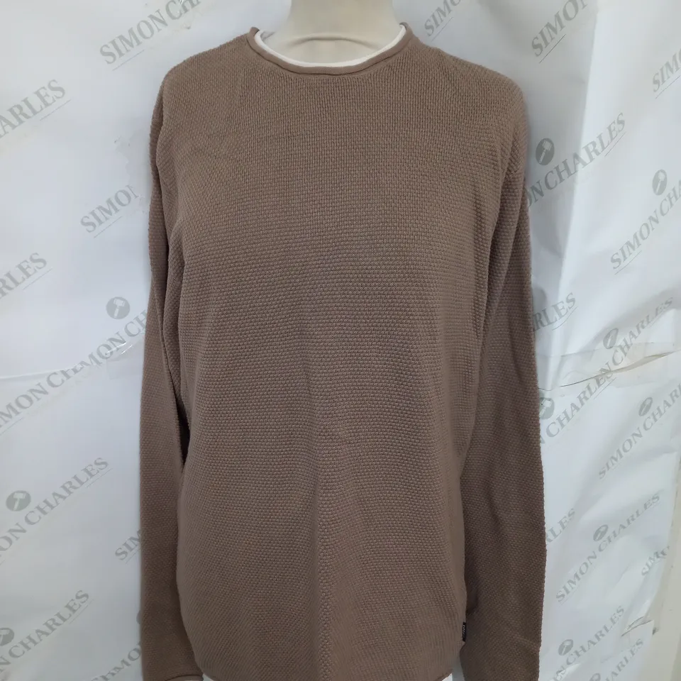 TIFFOSI MENS SWEATER IN BROWN SIZE L