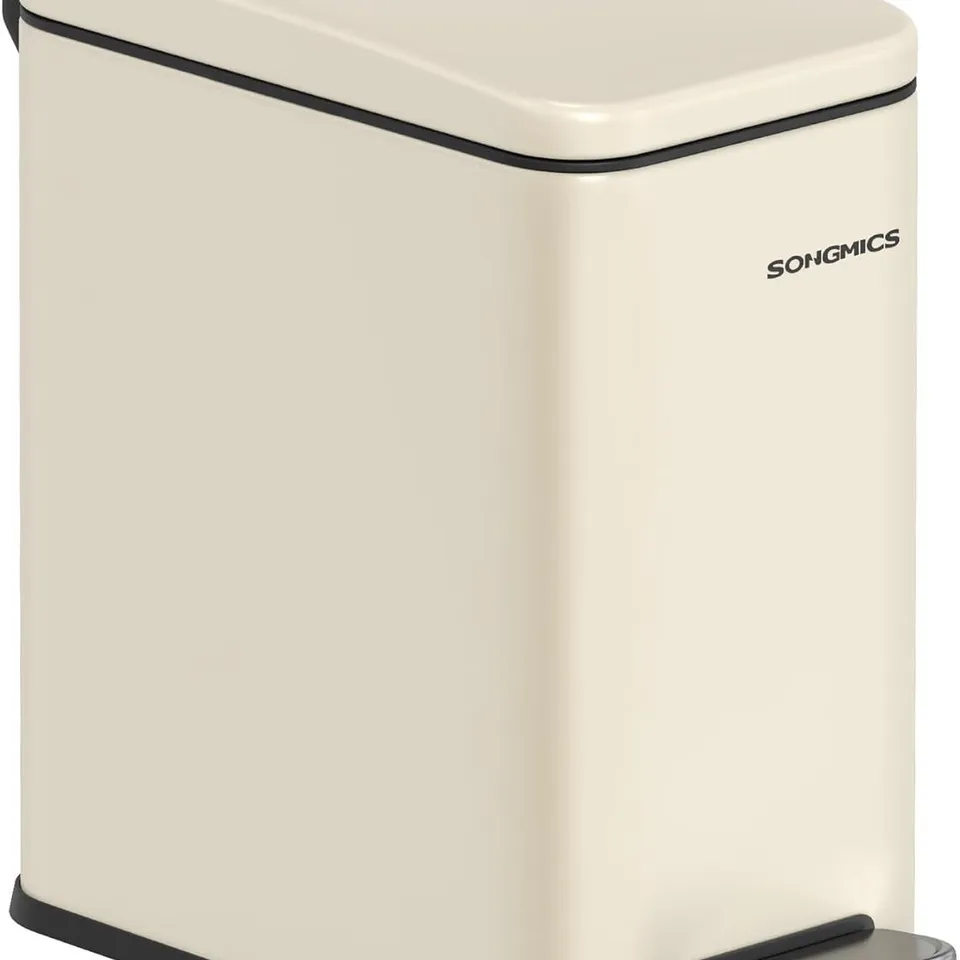 BOXED SONGMICS BATHROOM BIN, 1.3 GALLON (5L) SMALL BIN WITH LID