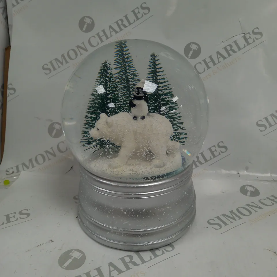 BOXED SANTA EXPRESS CHRISTMAS CHARACTER MUSICAL WATER SPINNER