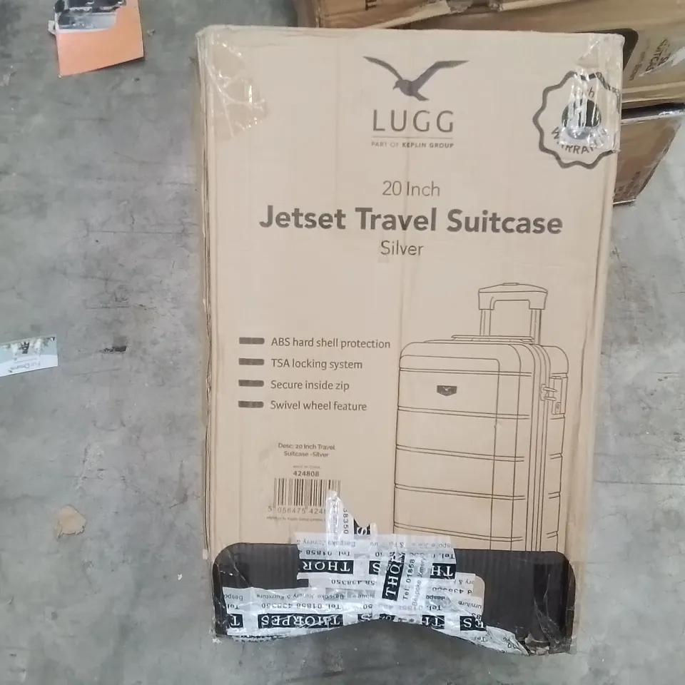 BOXED LUGG - 20INCH JETSET TRAVEL SUITCASE SILVER