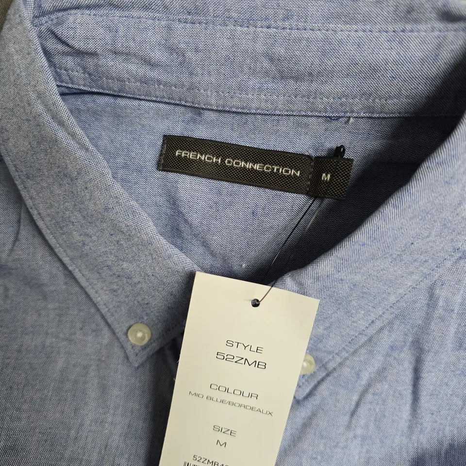 FRENCH CONNECTION LONG SLEEVE IN MID BLUE SHIRT - MEDIUM