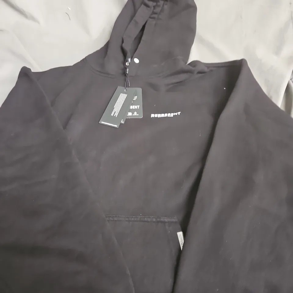 RESIDENT BLACK HOODIE WITH CHEST LOGO SIZE M