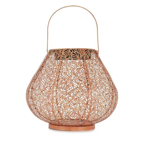 GARDEN REFLECTIONS 28CM FRETWORK SOLAR LANTERN