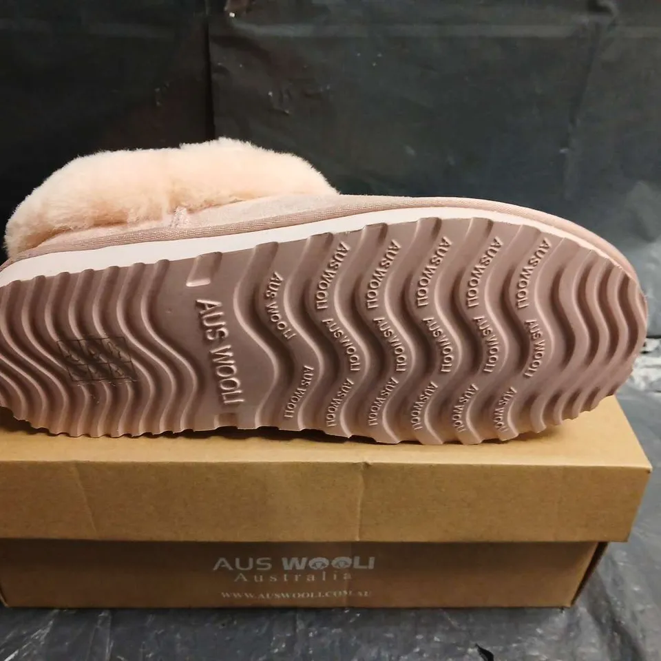 AUS WOOLI COOGEE PALE PINK SLIPPERS – WOMEN'S UK 6 