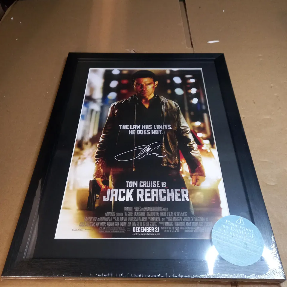 DESIGNER SEALED JACK REACHER FRAMED MOVIE POSTER 