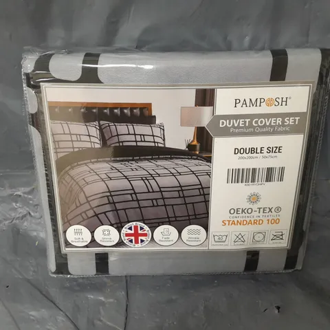 PAMPOSH DUVET COVER SET IN GREY (DOUBLE)