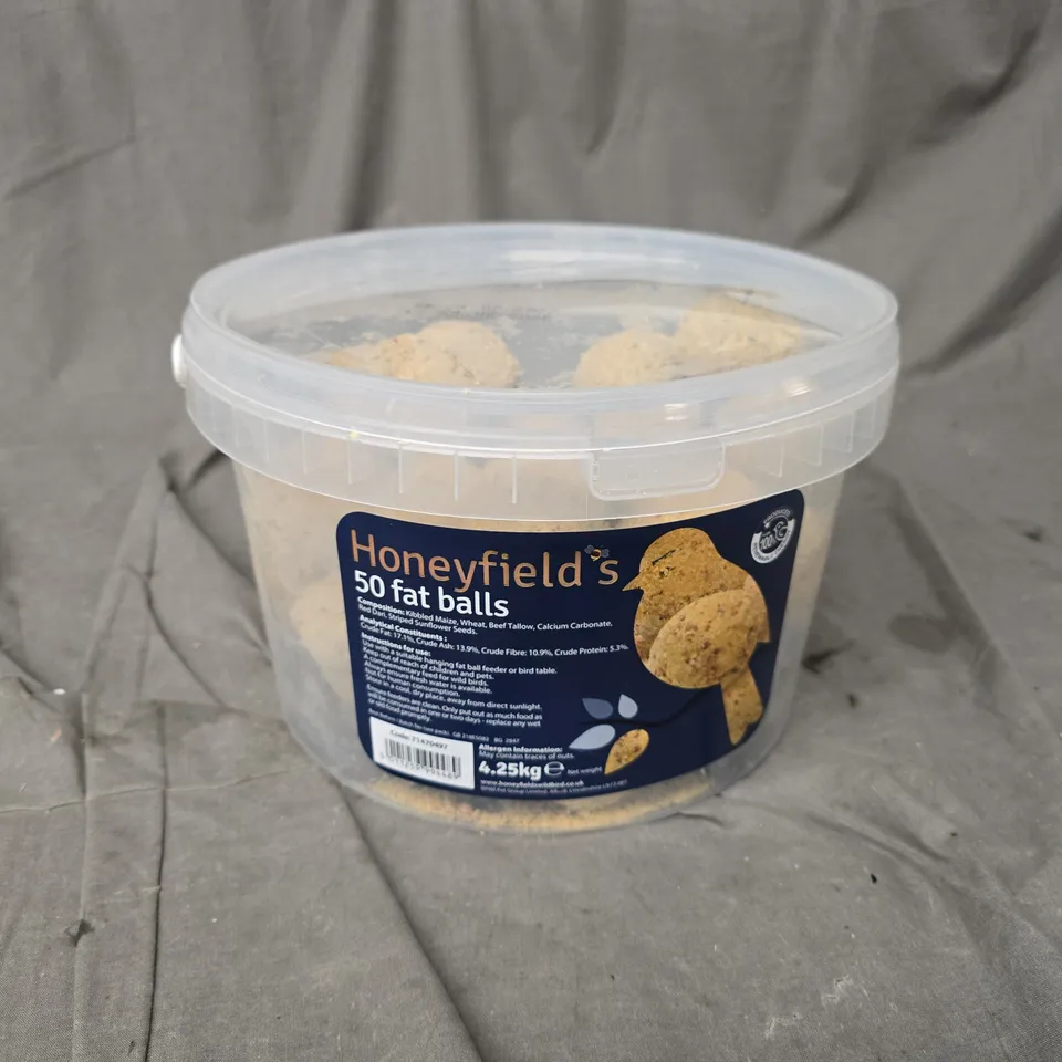 HONEYFIELD'S BIRD FAT BALLS – 50 FAT BALLS, 4.25KG TUB