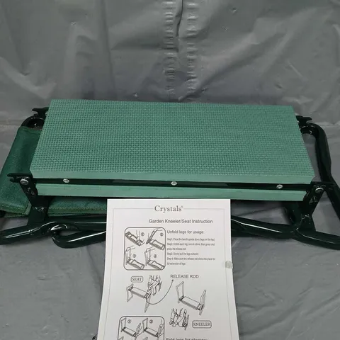 CRYSTALS GARDEN KNEELER/SEAT - GREEN