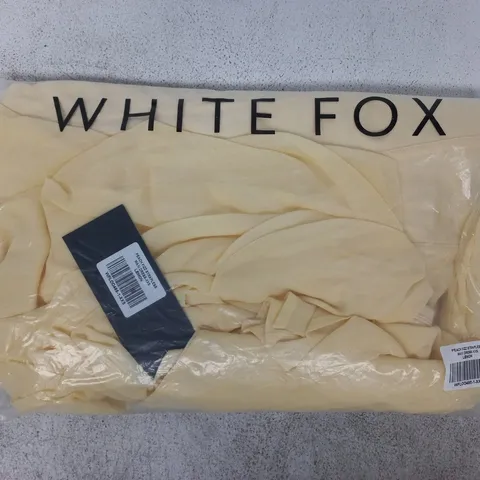 BAGGED WHITE FOX PEACH FIZZ STRAPLESS MAXI DRESS IN LEMON YELLOW SIZE XXS